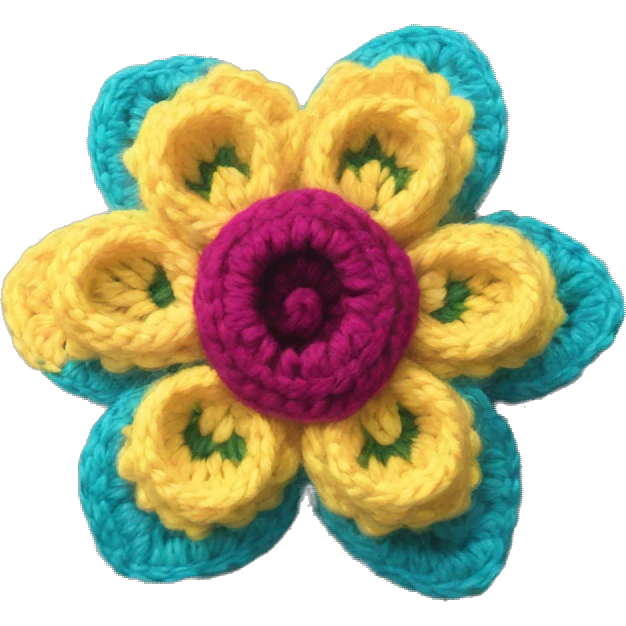 Crochet flower emoji