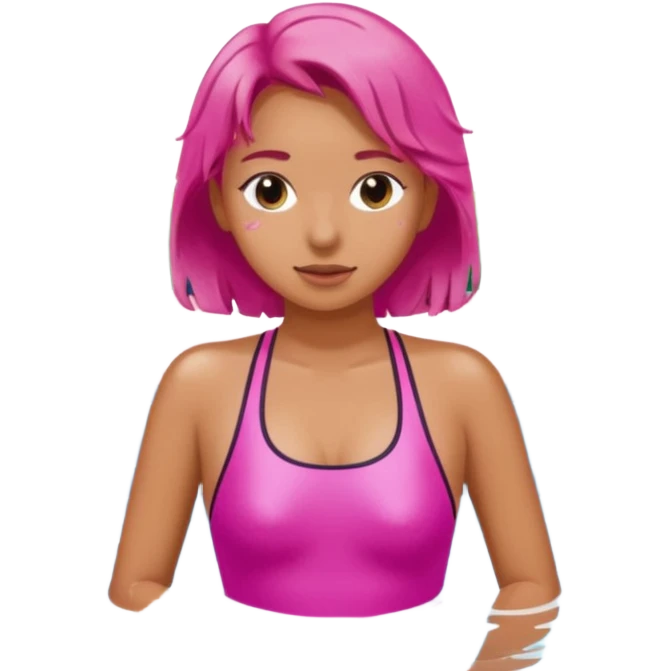 Pool girl pink emoji