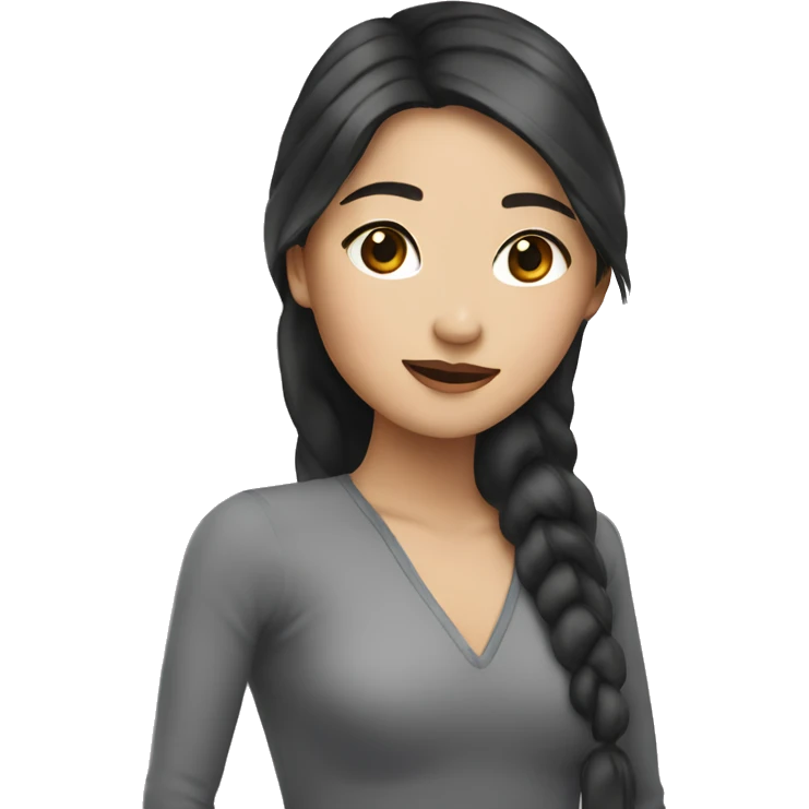 Asian girl with crystals emoji