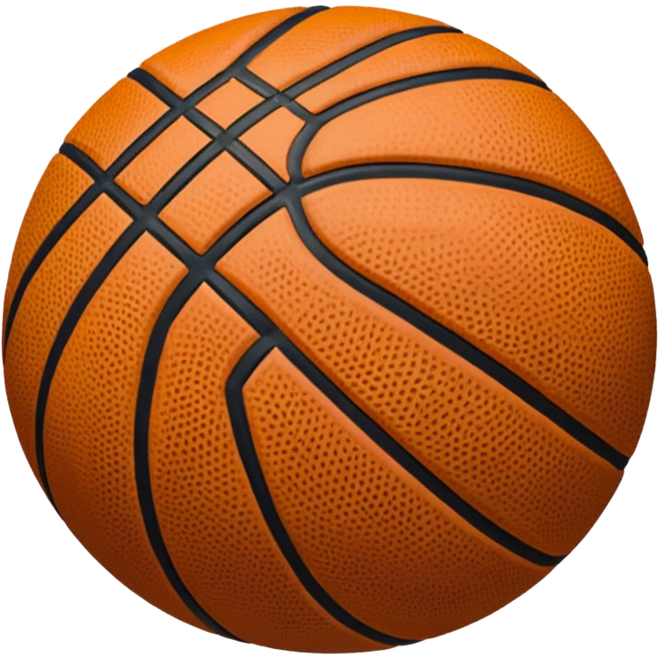 Black basketball colored black emoji