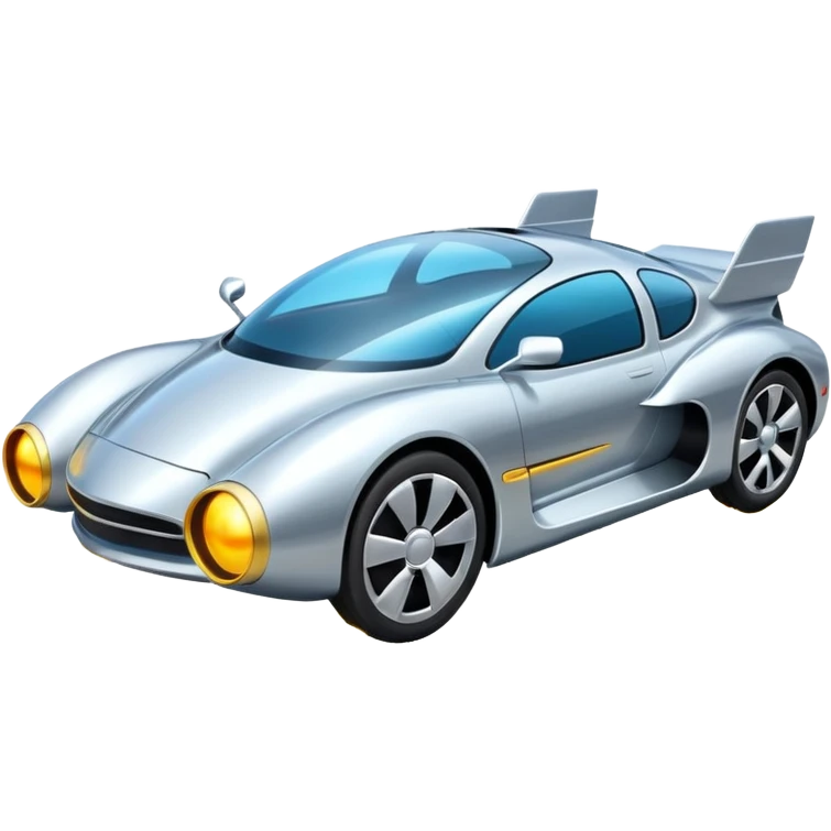 Flying Car – Sleek car with glowing thrusters, hovering above the road emoji