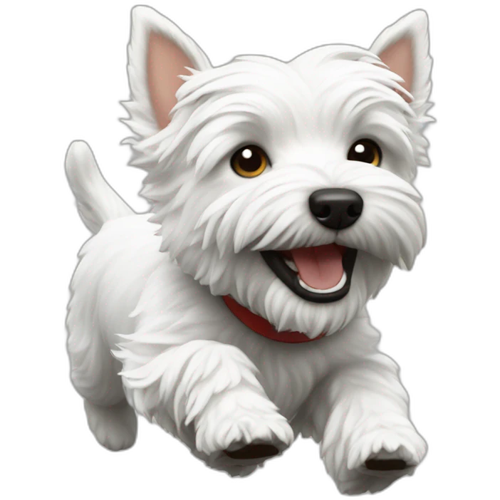 Westie running emoji