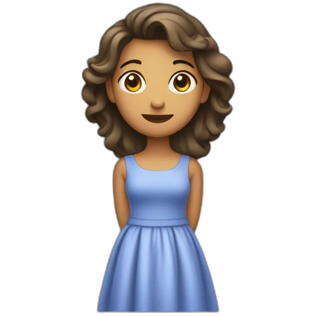 femme qui hausse les épaules en robe emoji