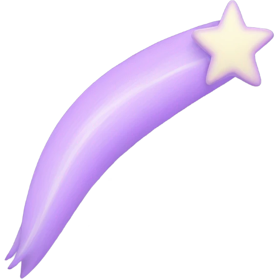 light purple shooting star, stars emoji