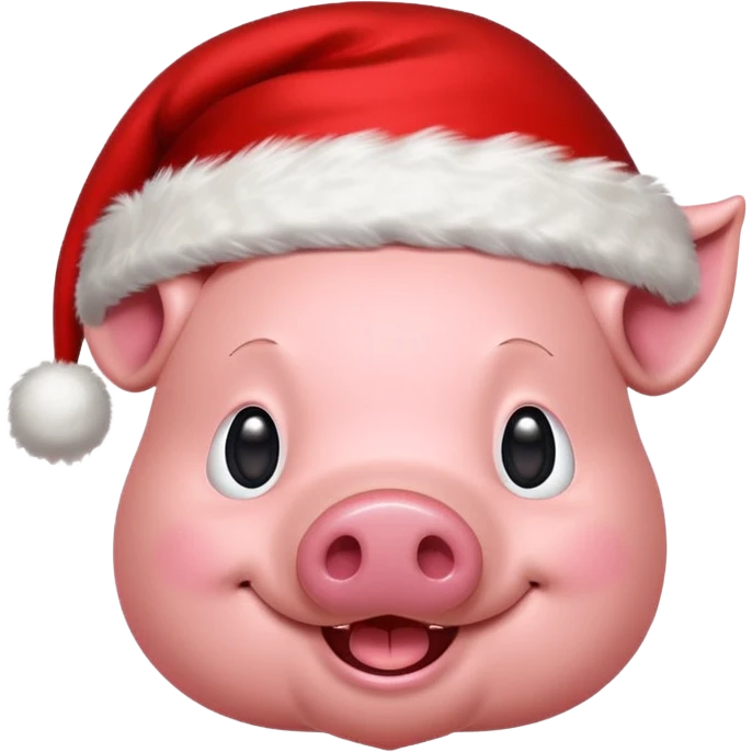 red Christmas pig emoji