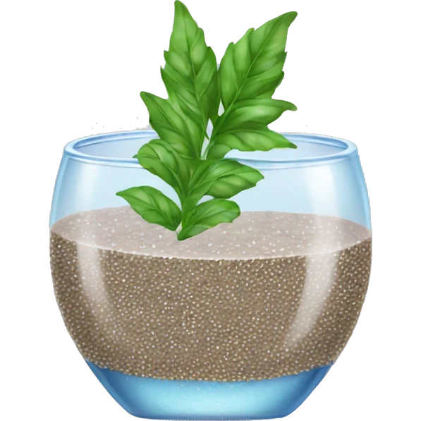 Water with chia seeds emoji