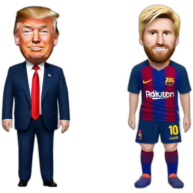 Trump and Messi emoji