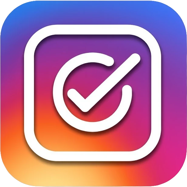 Instagram blue verification checkmark badge emoji