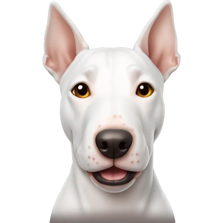 Bull terrier brown and white with amber eyes emoji