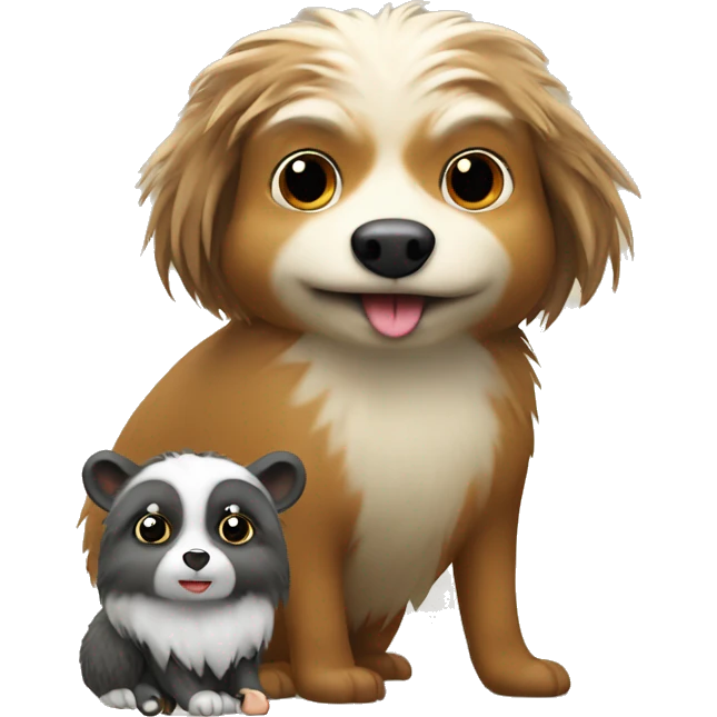 Hedgedog with monkey emoji