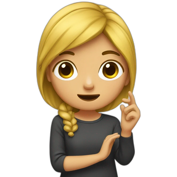 Une fille qui dab emoji