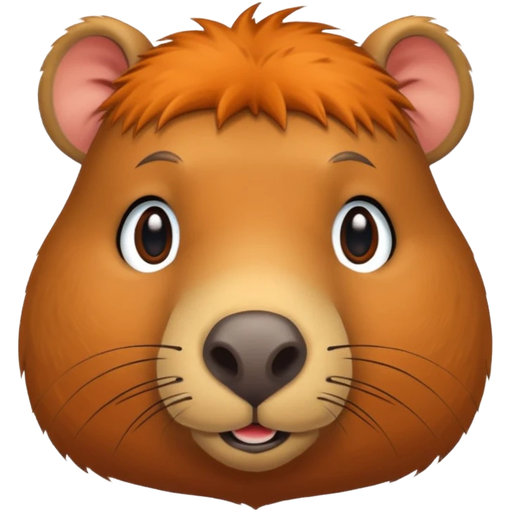A capybara cartoon style emoji