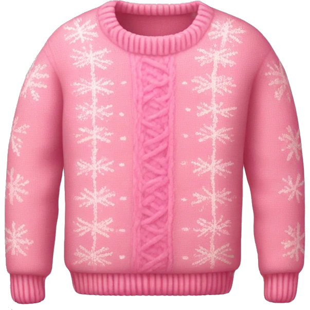 Cute pink winter sweater emoji