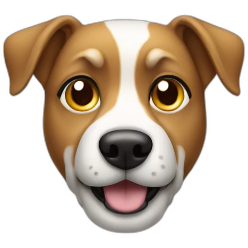Dog with fansi glass emoji