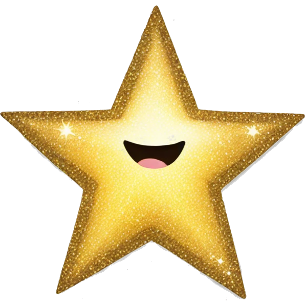 Sparkly star shape sticker  emoji