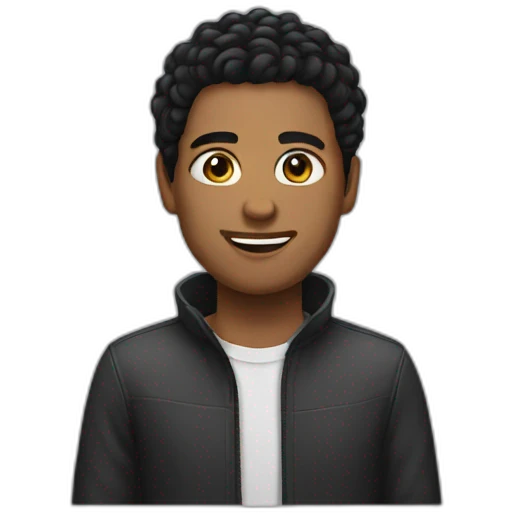 black hair emoji
