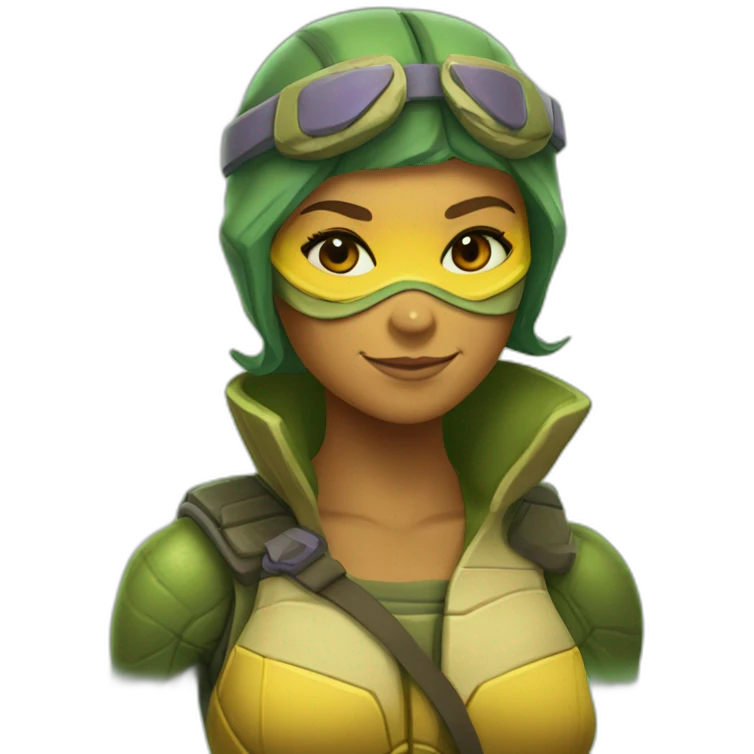 April O'Neil ninja turtle emoji