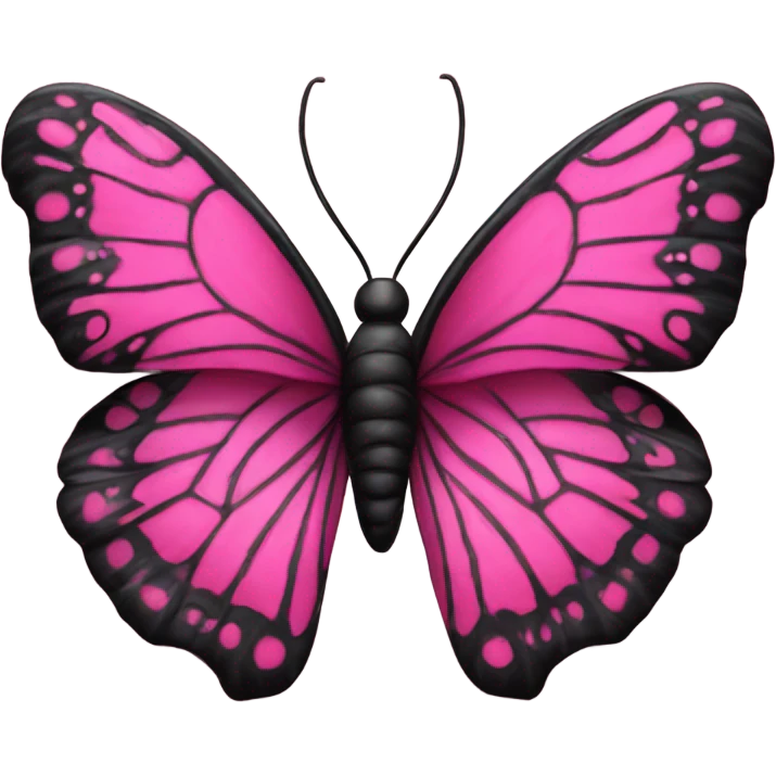 pink black butterfly emoji