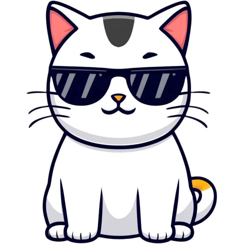 Cat with sunglasses emoji