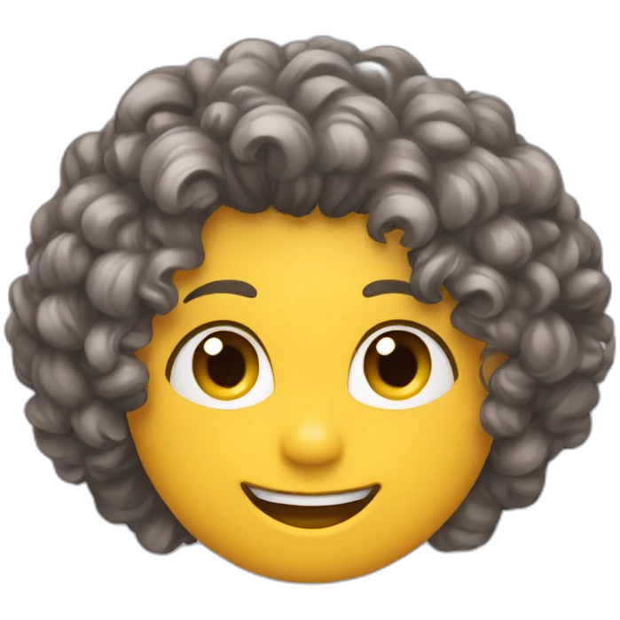 Cheveux bouclés  emoji