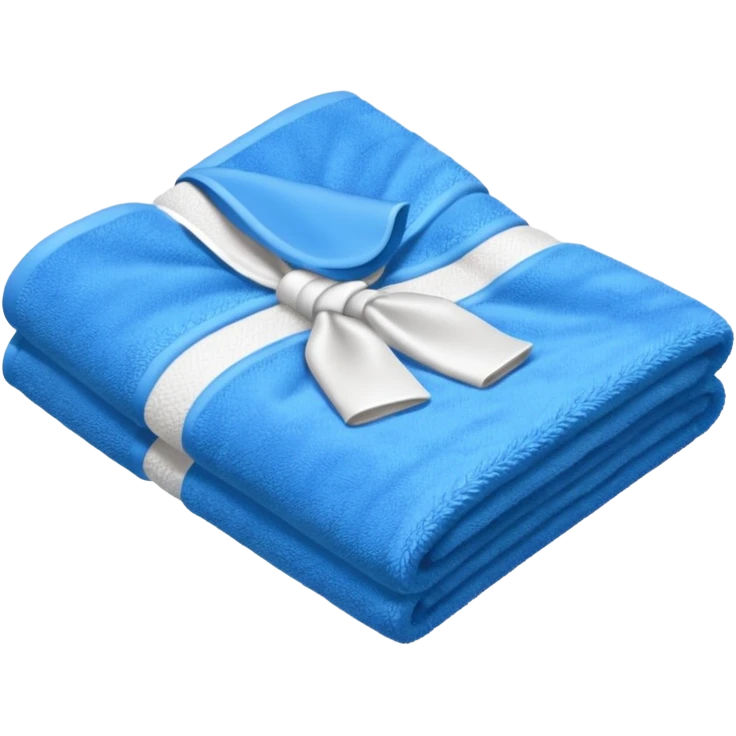 blue hotel room towel emoji