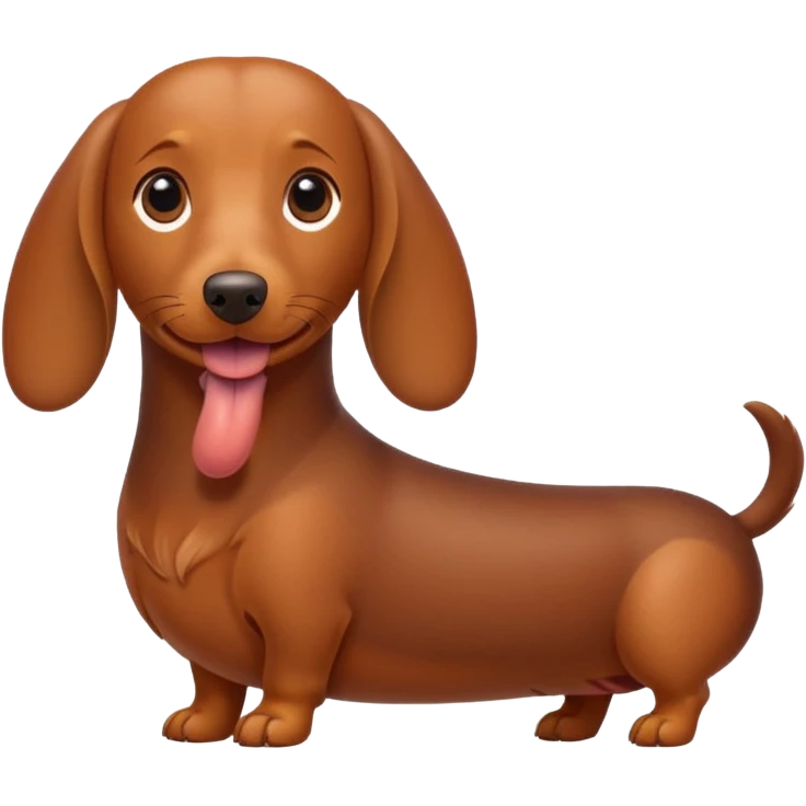 dog with a body of a sausage  emoji