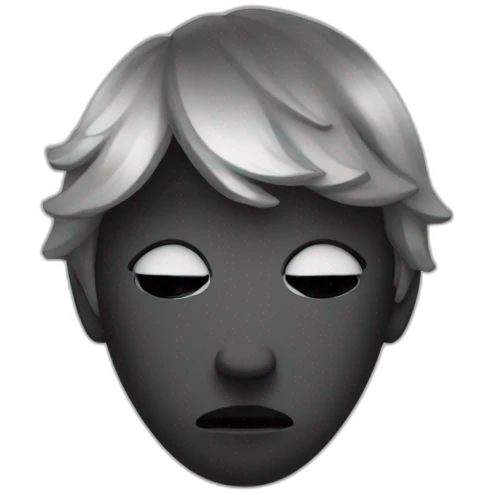 Sad-emoji-with-black-hearths emoji