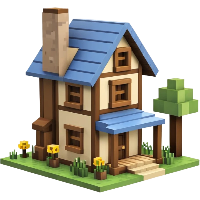 Minecraft house emoji