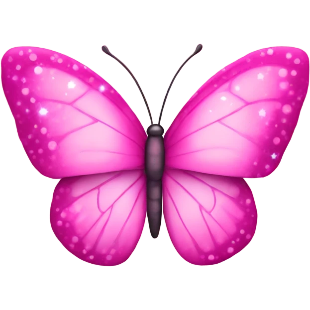 Pink butterfly with sparkles  emoji