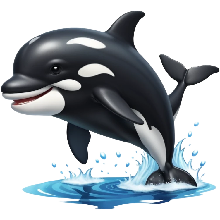 A smiling killer whale emoji