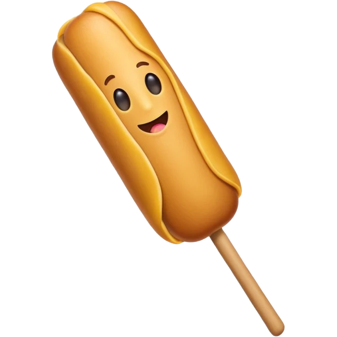 Black corndog emoji