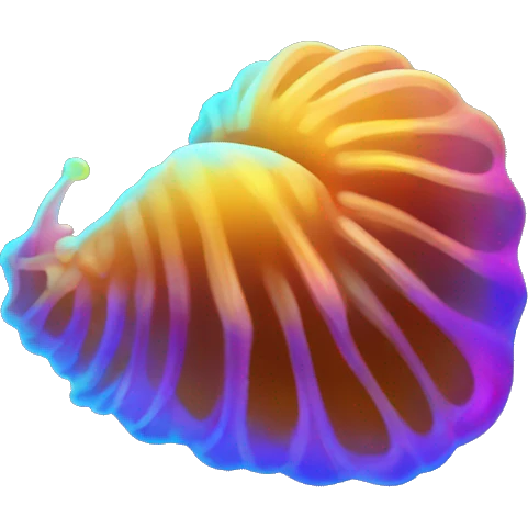 neon paint splotched mollusk     emoji