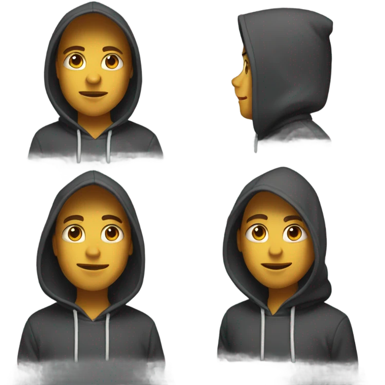 Me wearing a hoodie  emoji