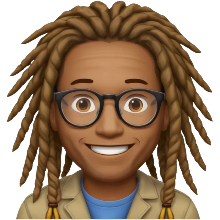 dreadlock guy with glasses emoji