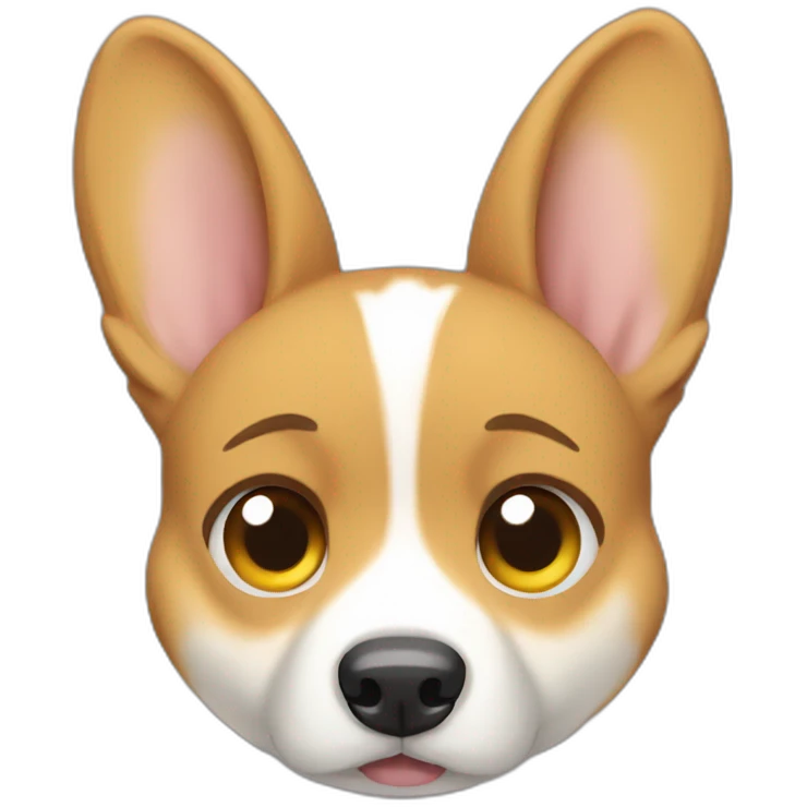 Crying corgi emoji