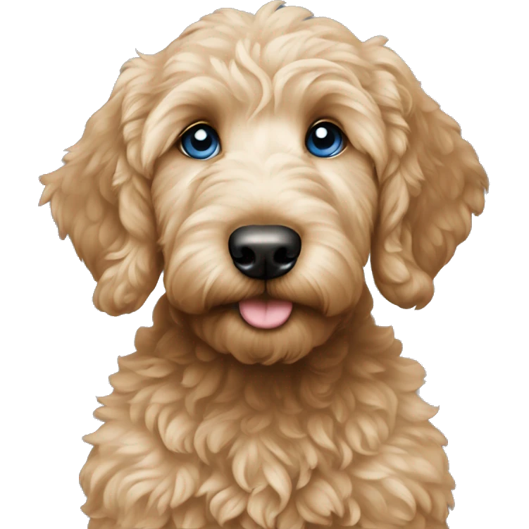 goldendoodle-puppy blue eyes emoji