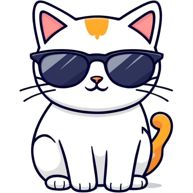 Cat with sunglasses emoji