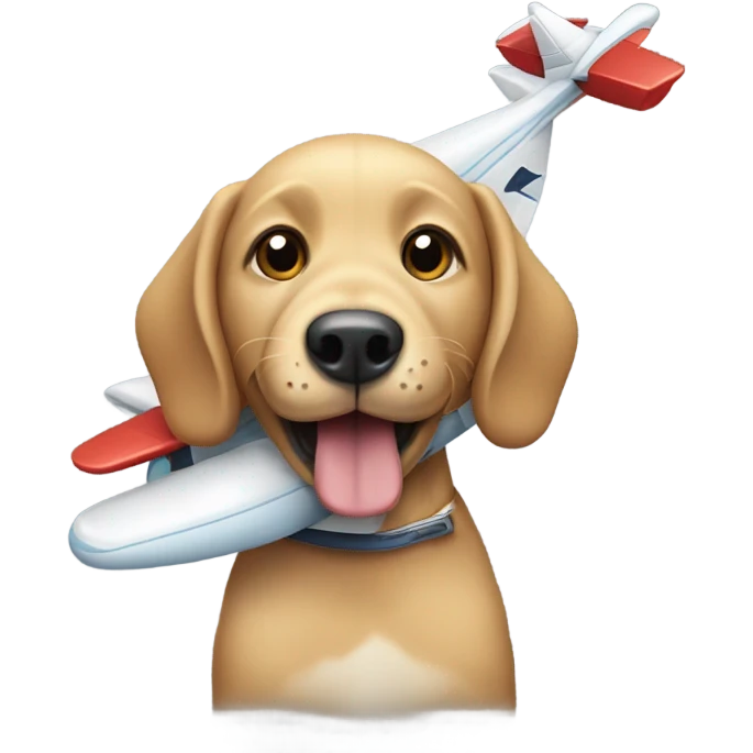 dog eating airplane  emoji