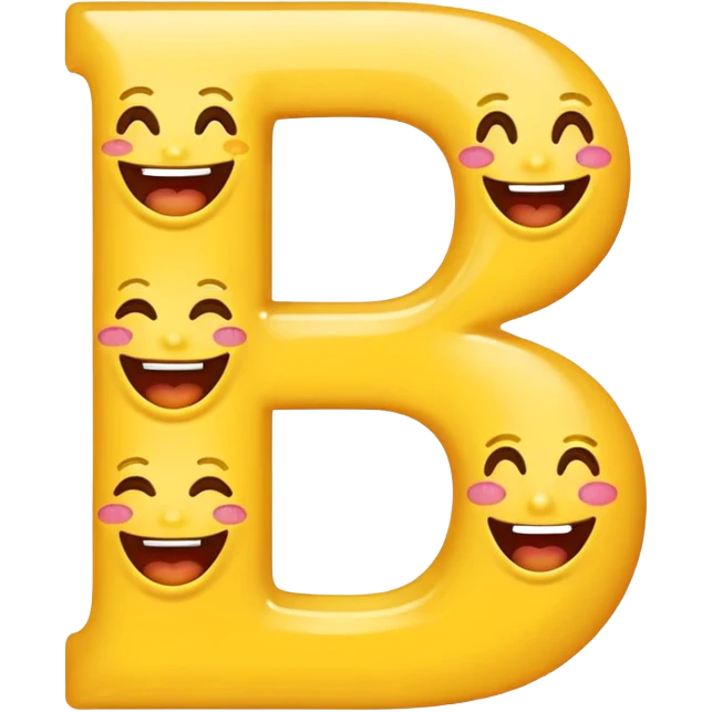 make the letter b with multipbel sepperate laughing emojis emoji