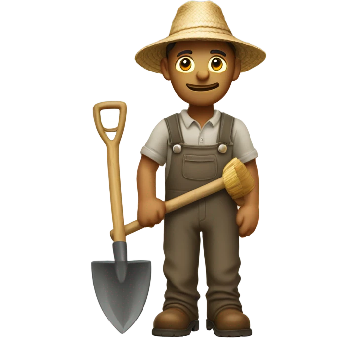 Farmer Hoe emoji
