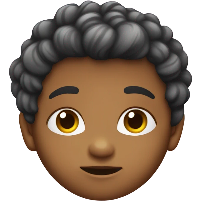 Baby having adult hair emoji