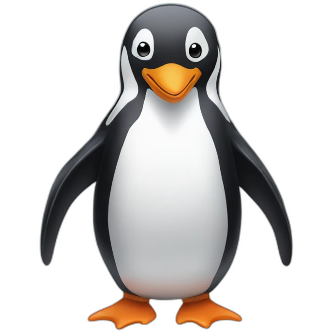 Penguin with human feet emoji