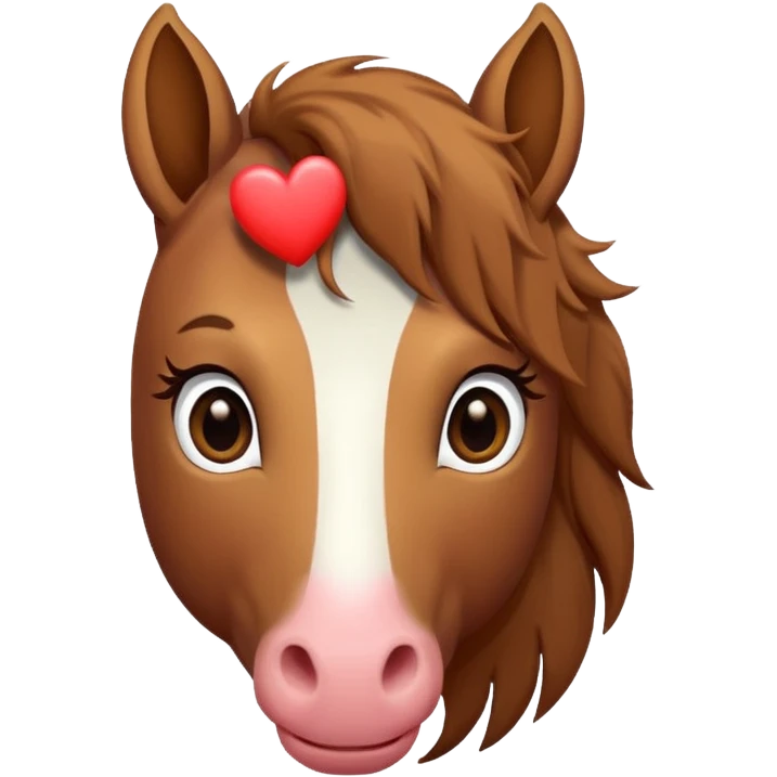 Caballo ojos de corazón  emoji