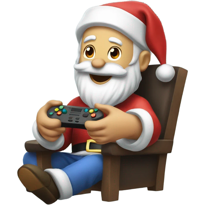 Santa playing video games  emoji
