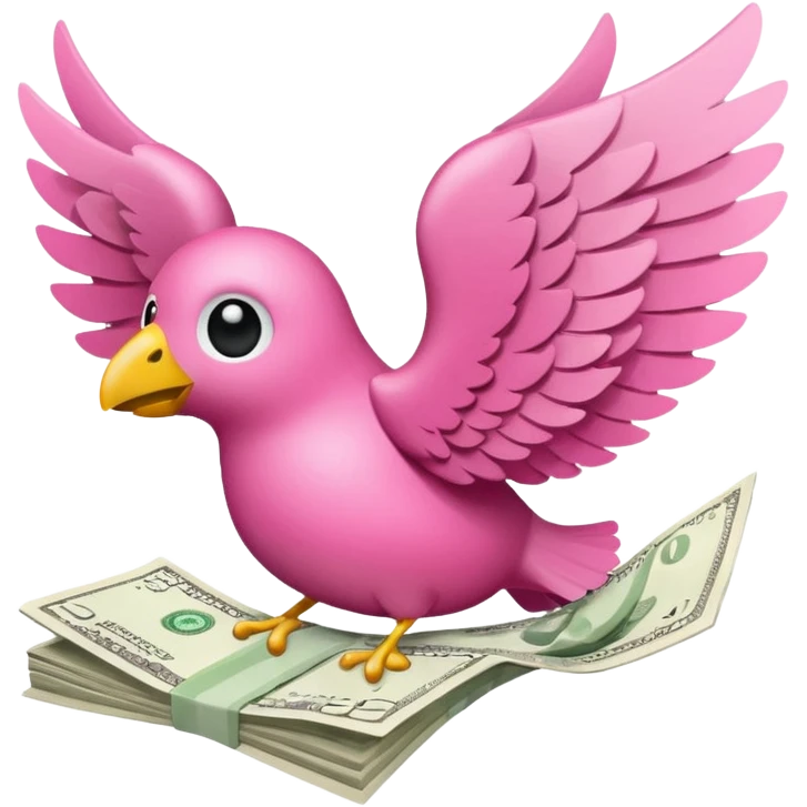 cash with wings pink emoji
