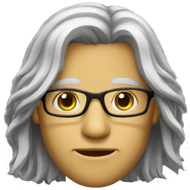 long hair guy with eyewear emoji