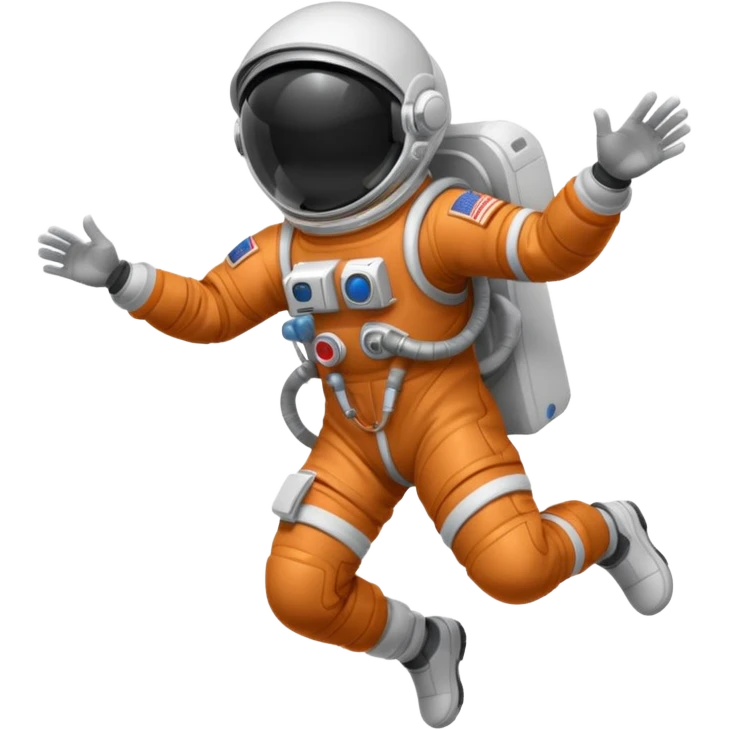 black astronaut jumping emoji