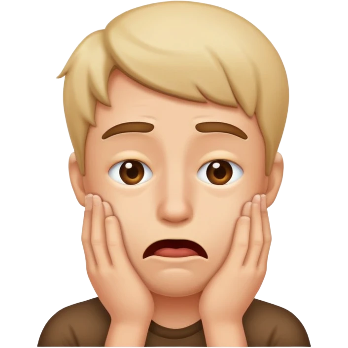 face gagging, embarrassed, shitting emoji