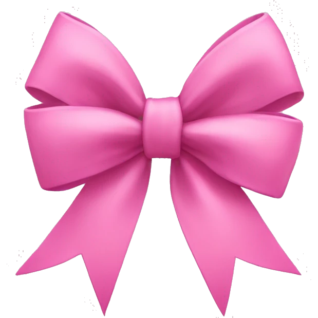pink winter bow emoji