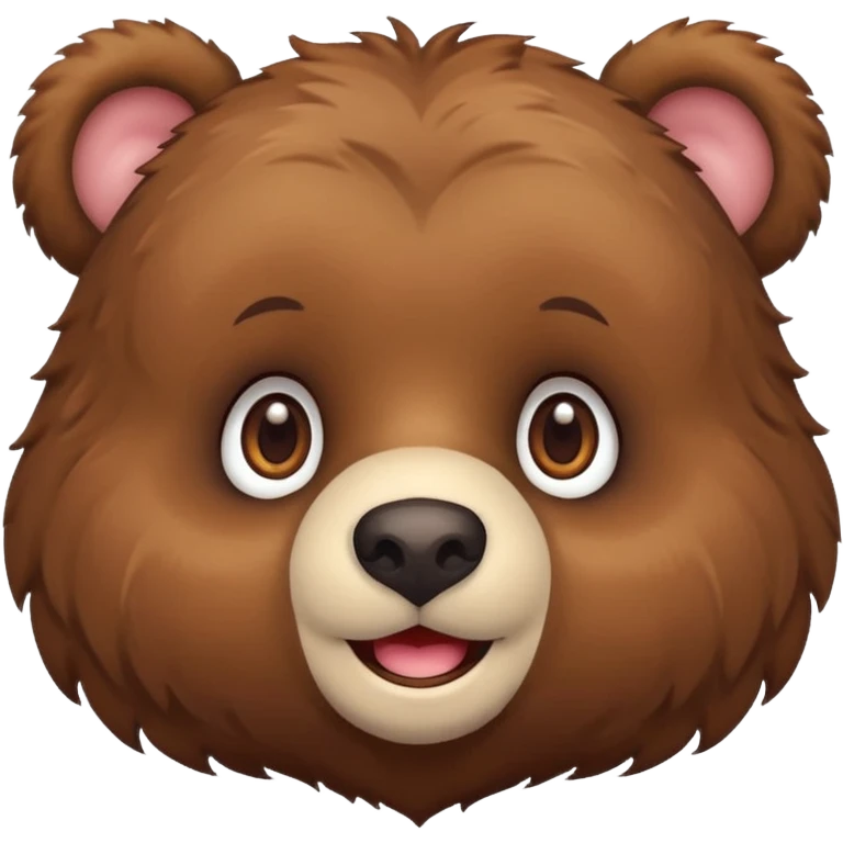 a cute bear face emoji